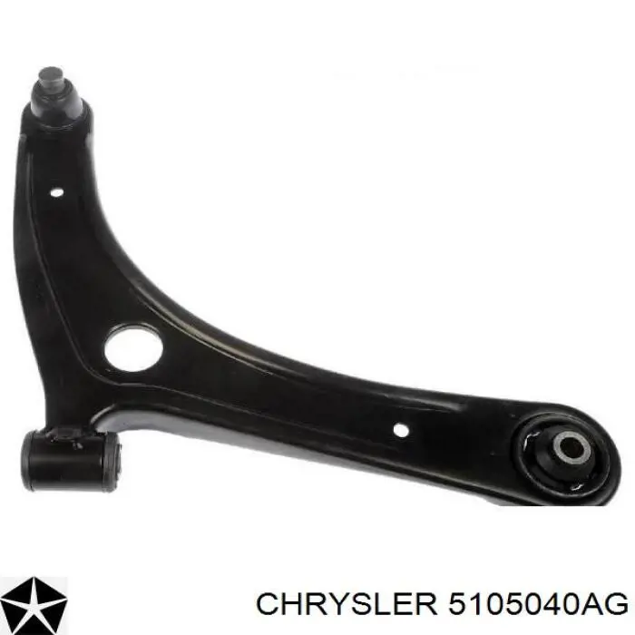 5105040AG Chrysler braço oscilante inferior direito de suspensão dianteira