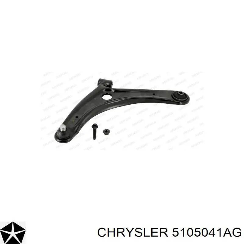 5105041AG Chrysler braço oscilante inferior esquerdo de suspensão dianteira