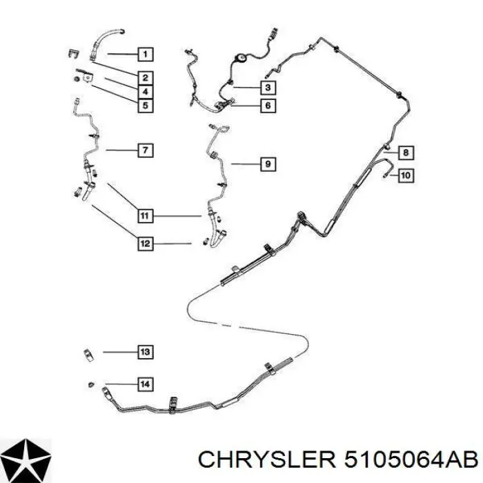 Купить 5105064AB Chrysler Датчик АБС задний правый