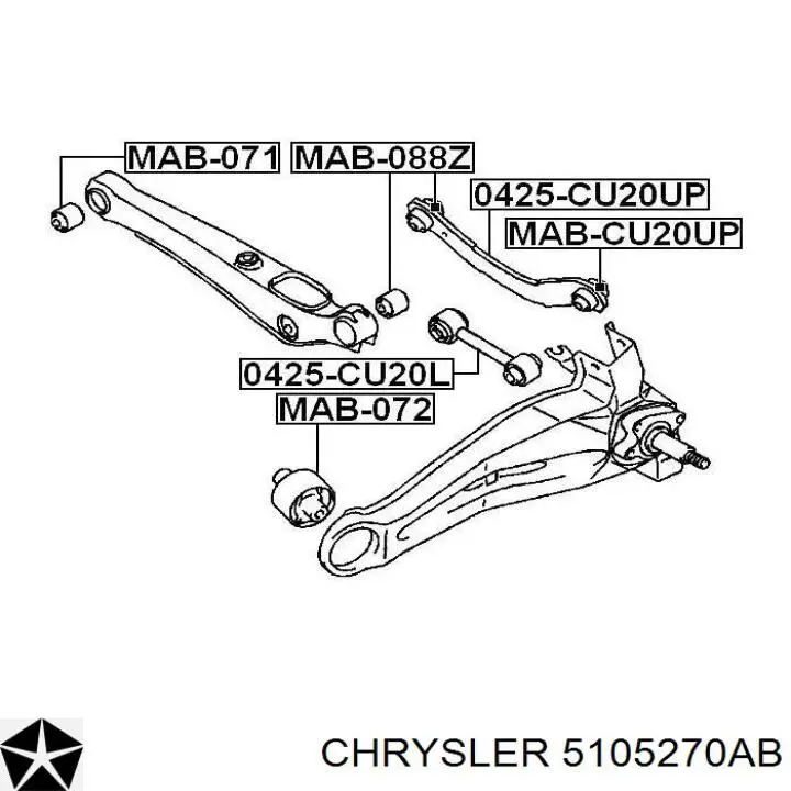 5105270AB Chrysler тяга поперечная задней подвески