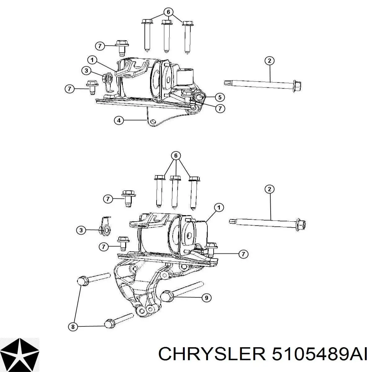 Подушка двигателя Chrysler 5105489AI цена, от 27.46 USD