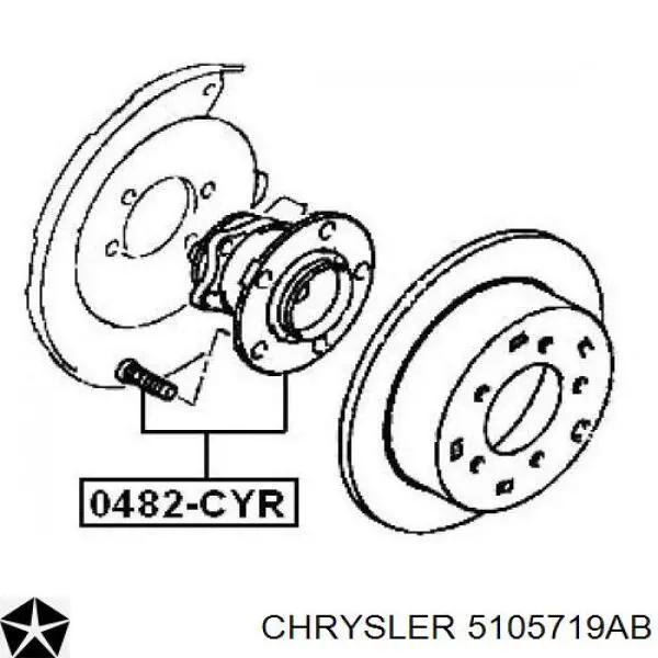 Ступицы задних колес Chrysler 5105719AB цена, от 44.19 USD