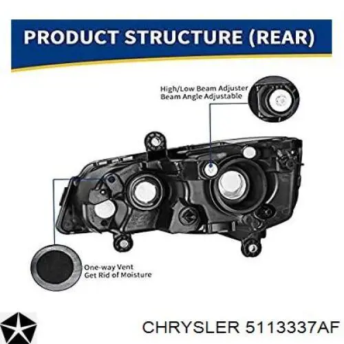 Купить 05113337AE Chrysler Фара левая передняя