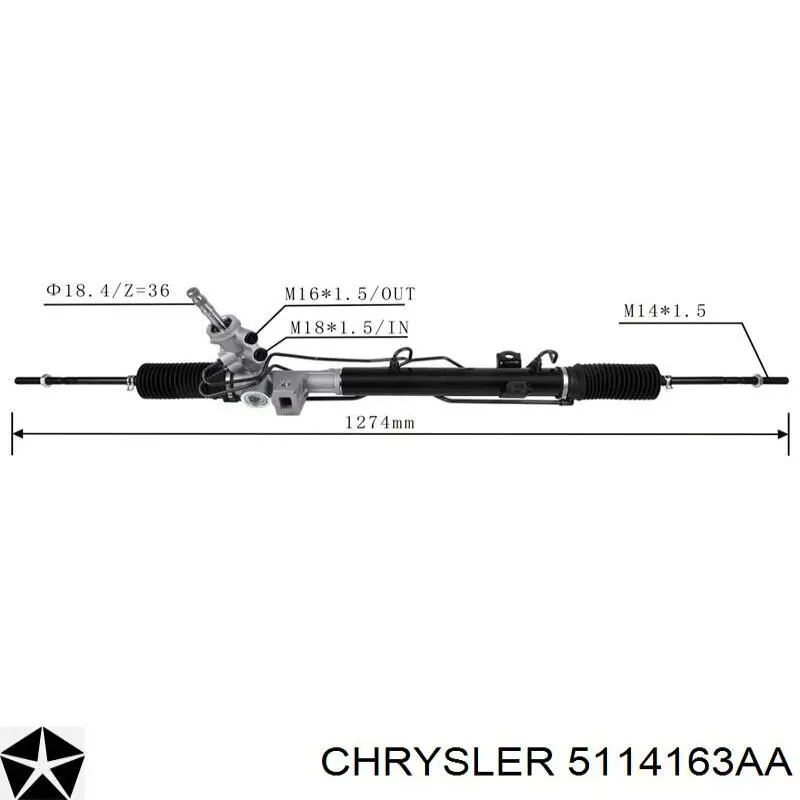 5114163AA Chrysler рулевая рейка