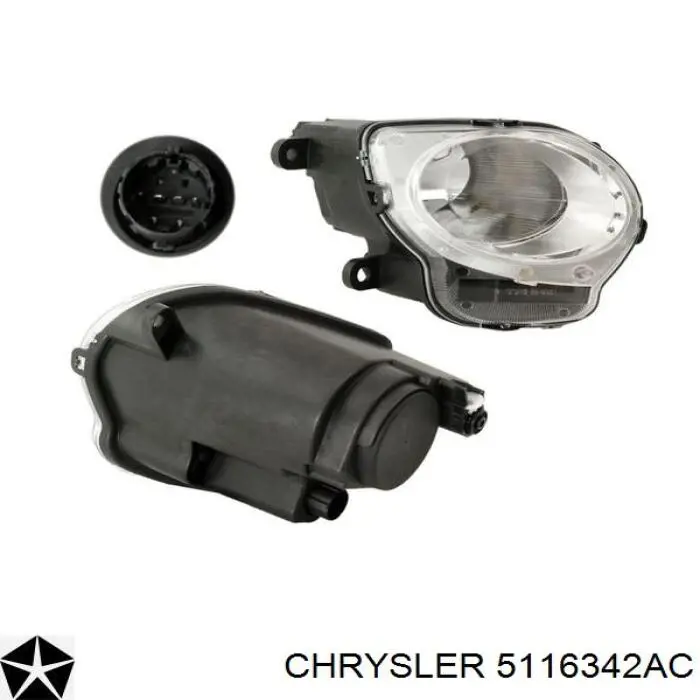 Правая фара 5116342AC Chrysler