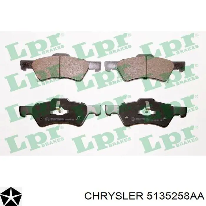 Передние тормозные колодки 5135258AA Chrysler