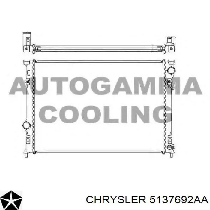 Купить 5137692AA Chrysler Радиатор водяной