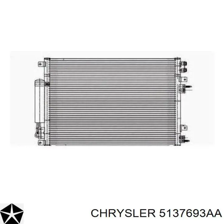 Радиатор кондиционера 5137693AE Chrysler