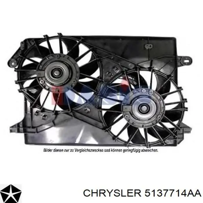 05137714AA Chrysler Мотор вентилятора системы охлаждения левый