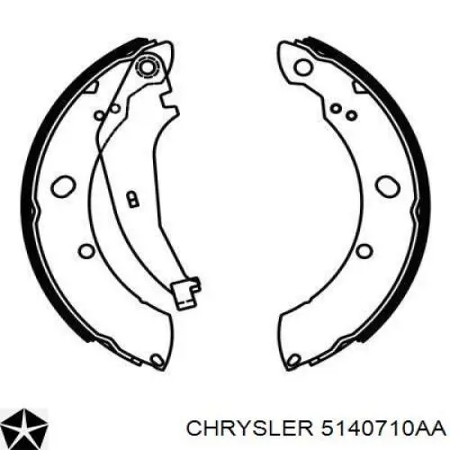 Задние барабанные колодки 5140710AA Chrysler