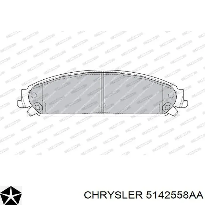 5142558AA Chrysler колодки тормозные передние дисковые