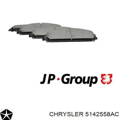 Передние тормозные колодки 5142558AC Chrysler