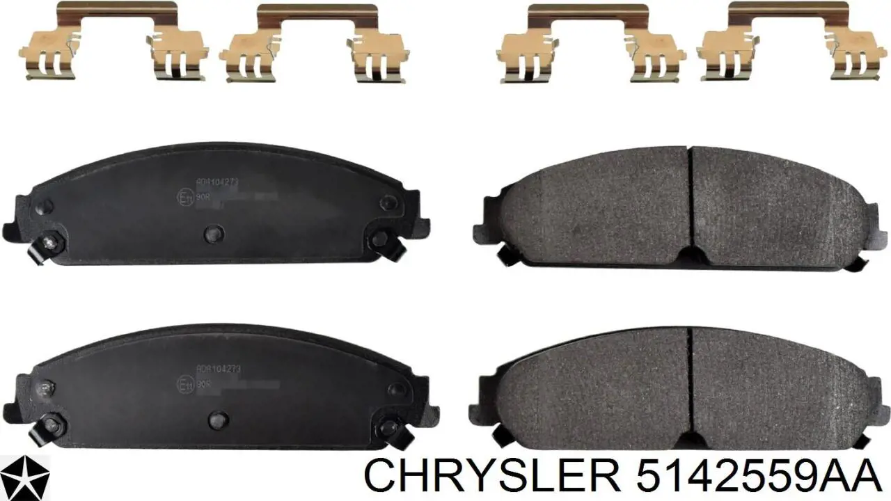 5142559AA Chrysler колодки тормозные передние дисковые