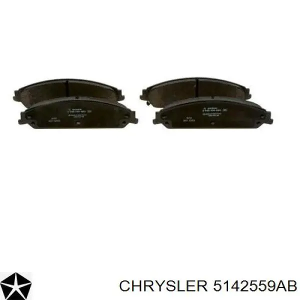 5142559AB Chrysler колодки тормозные передние дисковые