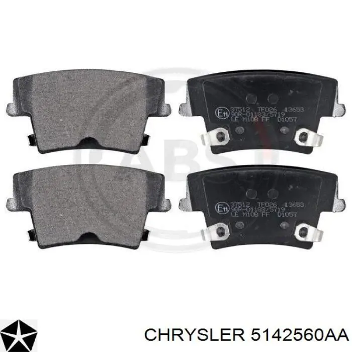 Задние дисковые колодки Chrysler 5142560AA