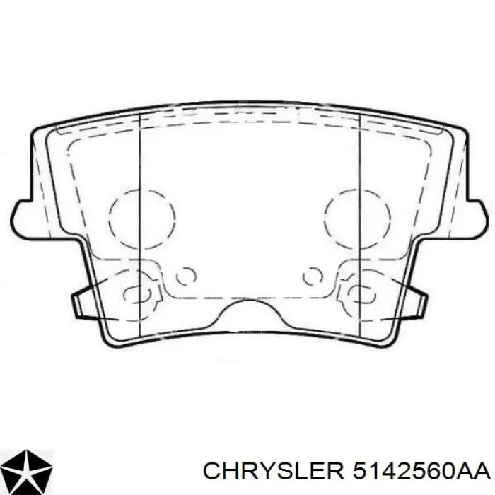 Купить 5142560AA Chrysler Колодки тормозные задние, дисковые