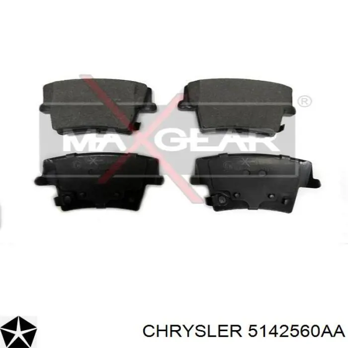 Задние тормозные колодки 5142560AA Chrysler