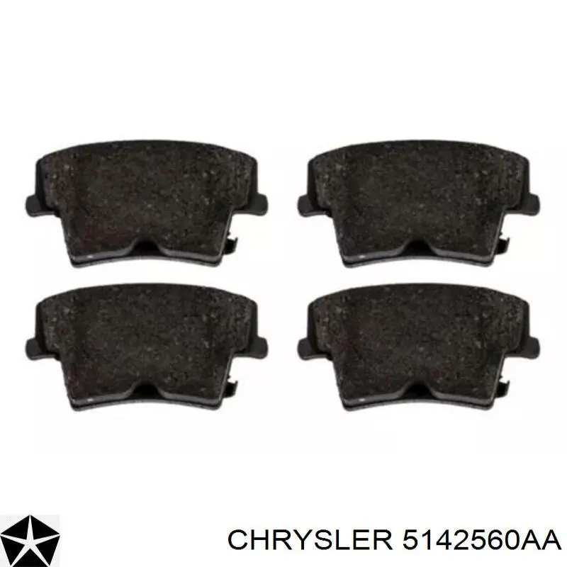 Задние тормозные колодки 5142560AA Chrysler