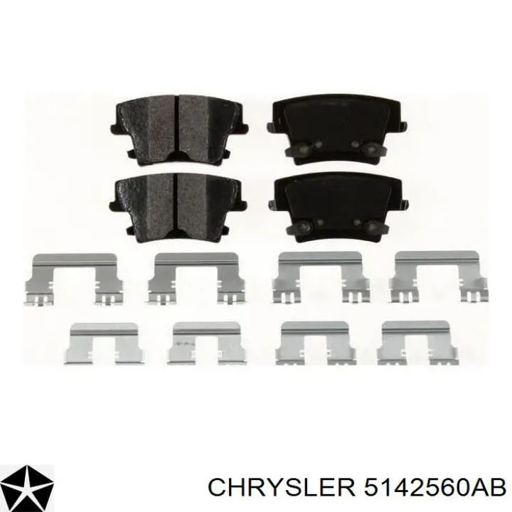 5142560AB Chrysler задние тормозные колодки