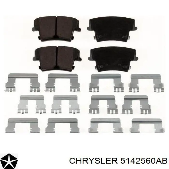 Купить 5142560AB Chrysler Колодки тормозные задние, дисковые