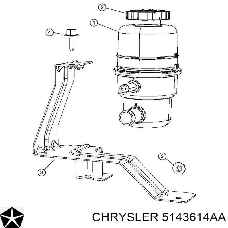 Крышка бачка ГУР Chrysler 5143614AA цена, от 35.31 USD
