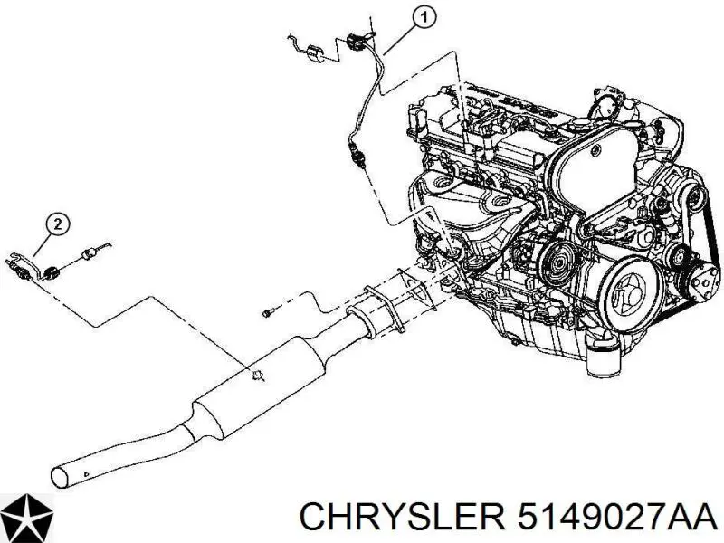 5149027AA Chrysler лямбда-зонд, датчик кислорода до катализатора