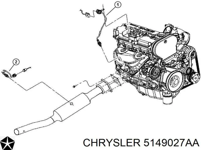 Датчик кислорода до катализатора 5149027AA Chrysler