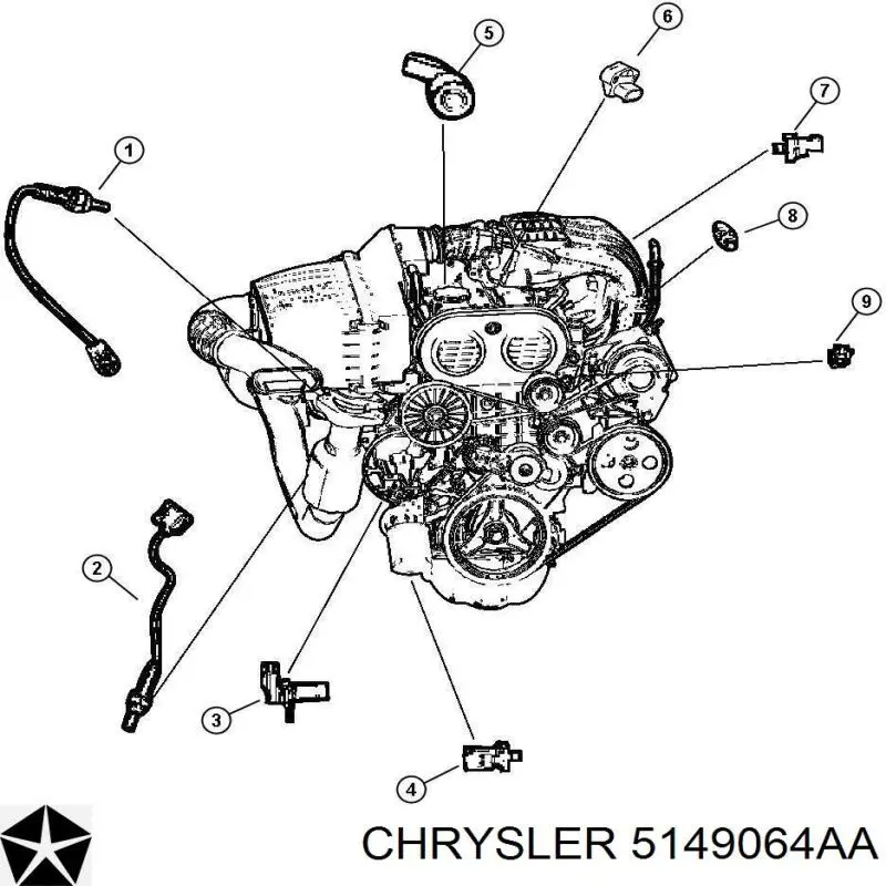Датчик давления масла 5149064AA Chrysler