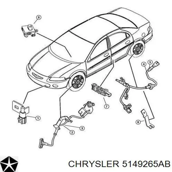 Купить 5149265AB Chrysler Датчик температуры наружного воздуха