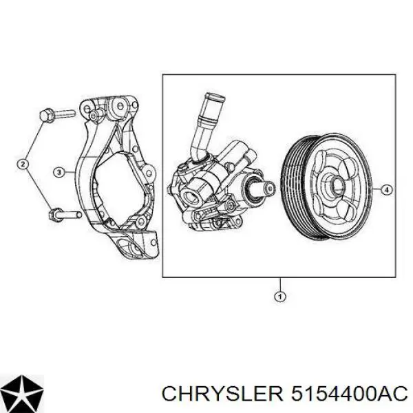 Купить 5154400AC Chrysler Насос рулевого управления
