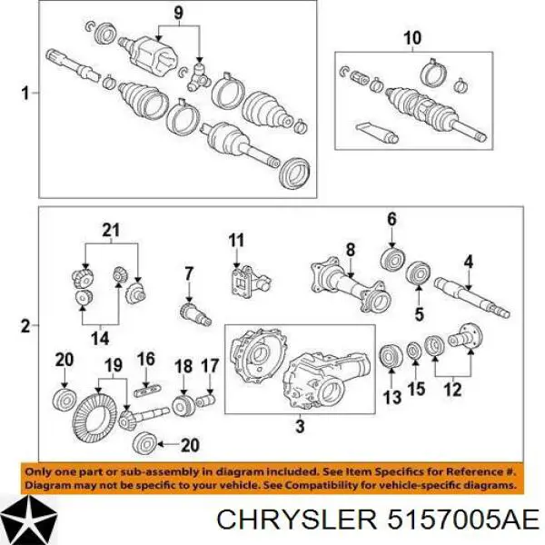 Кардан задний 05157005AF Chrysler