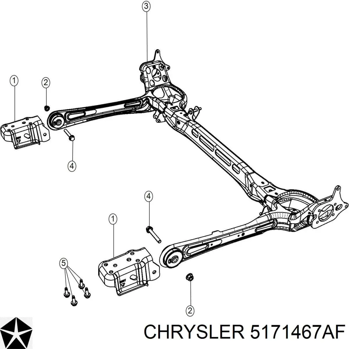 5171467AF Chrysler Подрамник задней подвески
