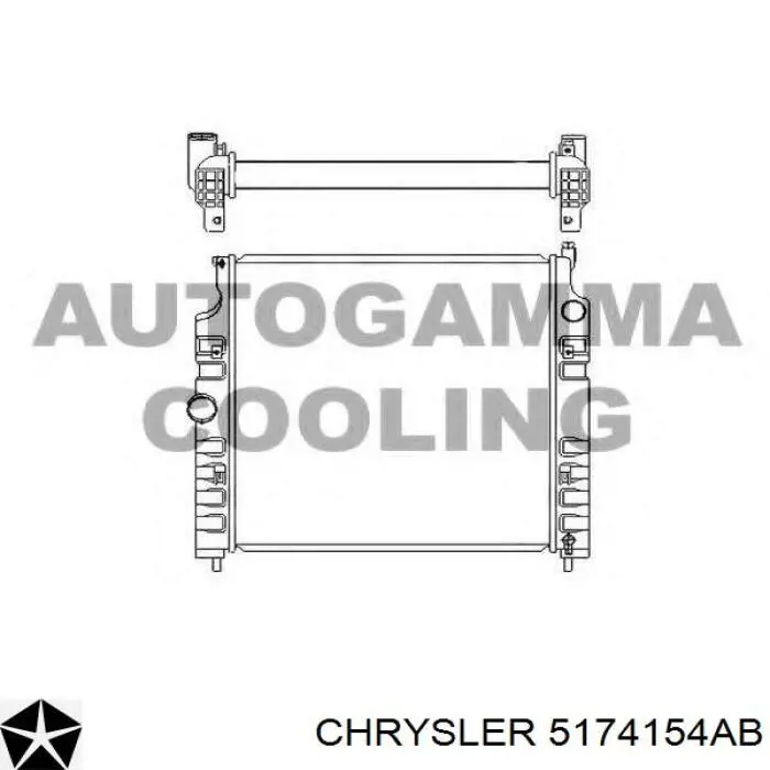 5174154AB Chrysler radiador de esfriamento de motor