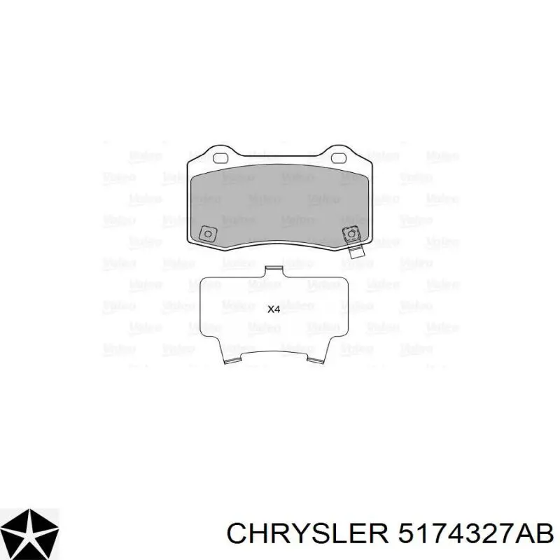 Колодки дисковые  Chrysler 5174327AB цена, от 36.54 USD