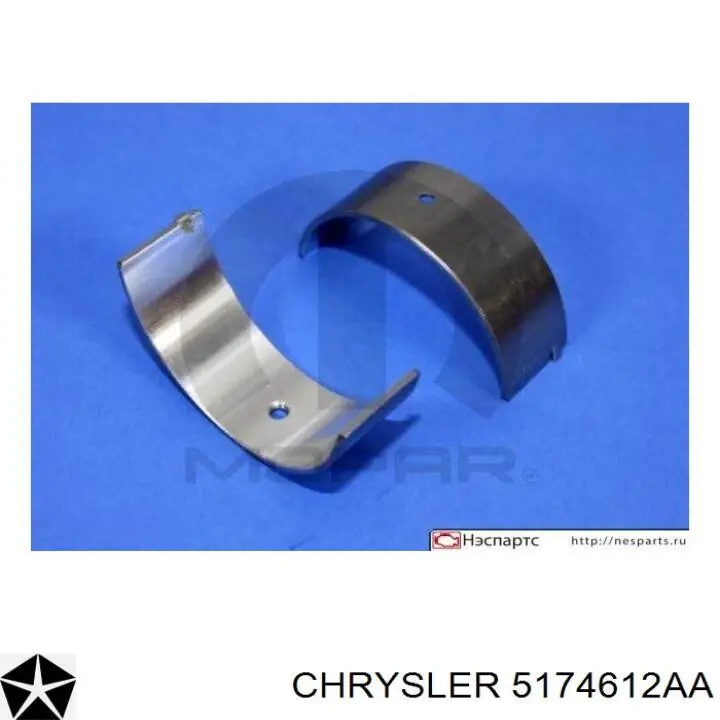 5012588AA Chrysler вкладыши коленвала шатунные, комплект, стандарт (std)