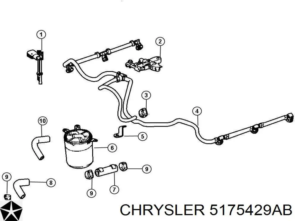 5175429AB Chrysler топливный фильтр