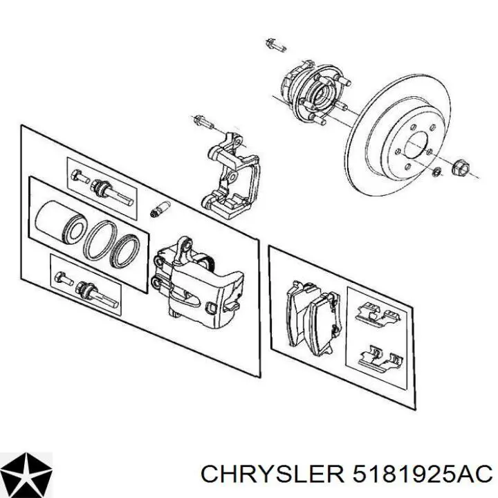 Ступица задняя 5181925AC Chrysler