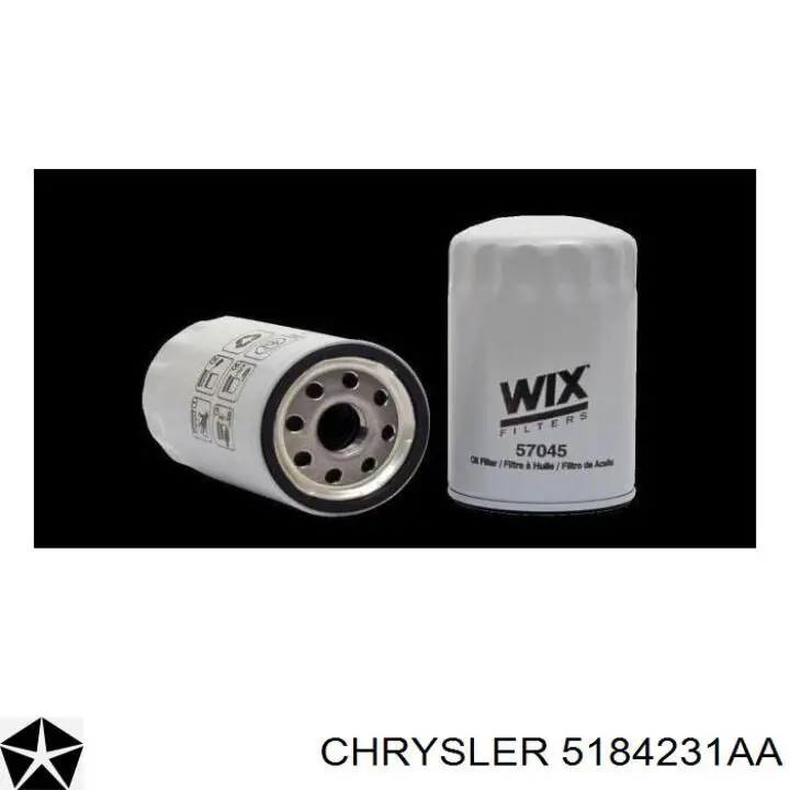 5184231AA Chrysler filtro de óleo