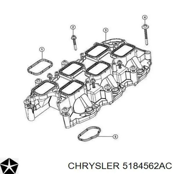 5184562AC Chrysler vedante de tubo coletor de admissão