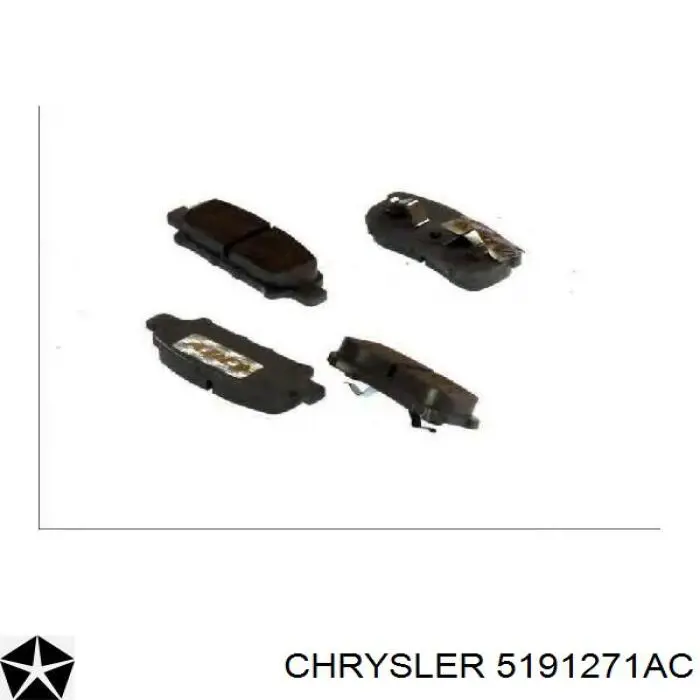 5191271AC Chrysler колодки тормозные задние дисковые