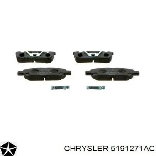 Задние тормозные колодки 5191271AC Chrysler