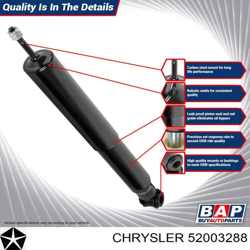 Стойка амортизатора передняя Chrysler 52003288 цена, от 67.71 USD