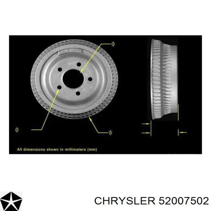 Купить 52007502 Chrysler Тормозной барабан