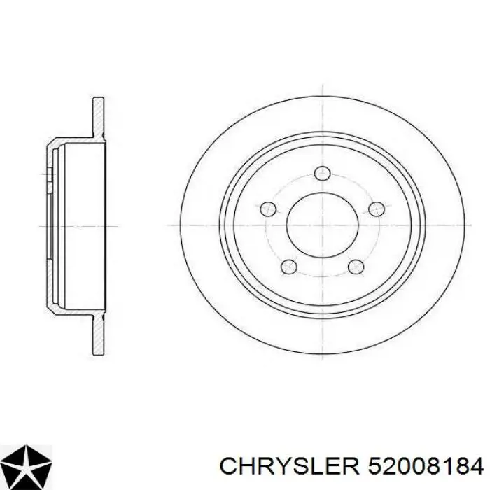 Купить 52008184 Chrysler Диск тормозной задний