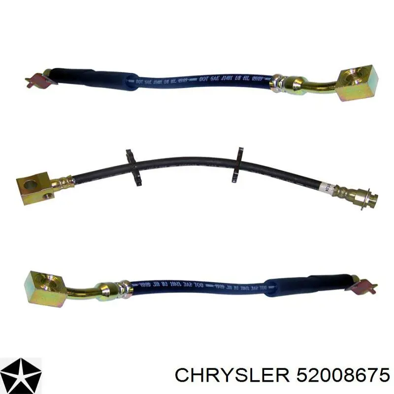 Шланг тормозной передний, левый Chrysler 52008675 цена, от 24.30 USD