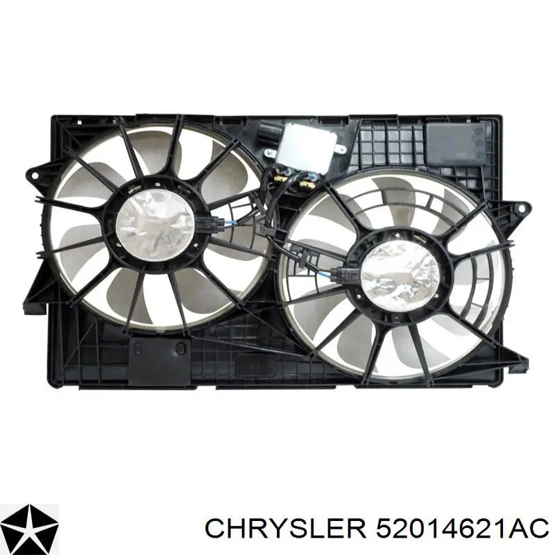 52014621AC Chrysler диффузор радиатора охлаждения, в сборе с мотором и крыльчаткой