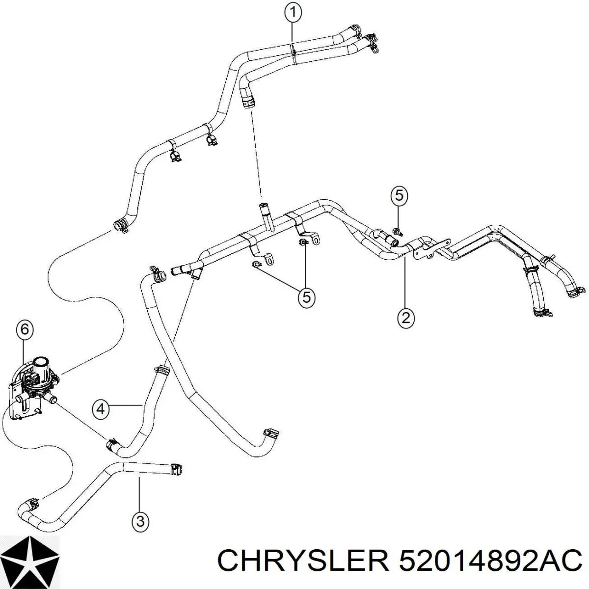 Купить 52014892AC Chrysler Регулирующий клапан охлаждающей жидкости