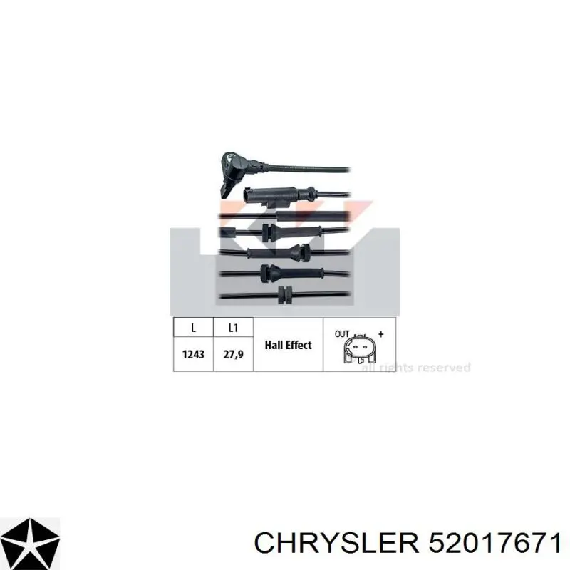 Датчик АБС (ABS) задний Fiat/Alfa/Lancia 52017671 цена, от 11.44 USD