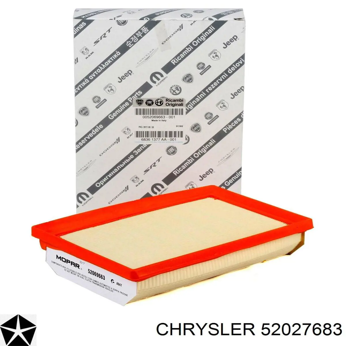 Элемент воздушного фильтра Chrysler 52027683 цена, от 14.43 USD