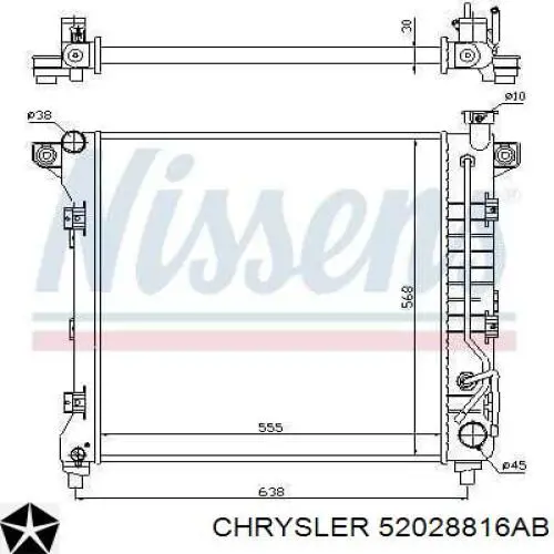 Радиатор 52028816AB Chrysler